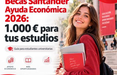 Becas Santander Ayuda Económica 2026: 1.000€ para tus estudios
